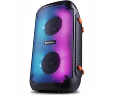 Defender Nešiojama kolonėlė BOOMER 25 Bluetooth 25W MP3/FM/SD/USB/AUX/TWS/LCD/RGB/MIC equalizer pilot mikrofon KARAOKE juoda