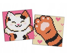 Art Active Rinkinys 5D Diamond mozaika ant Kids Diamond lipdukas 9x9cm IDEYKA, 2 vnt.