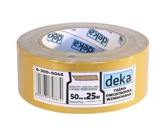 Deka Auksinė sutvirtinta dvipusė 50mm x 25m juosta (D- 300- 0046)
