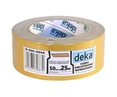 Deka Auksinė sutvirtinta dvipusė 50mm x 25m juosta (D- 300- 0046)