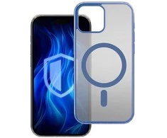 Dėklas 3MK Frosty MagCase skirtas Apple iPhone 17 mėlynos spalvos