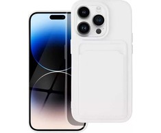 Forcell OEM dėklas iPhone 14 PRO su kortelių dėklu, baltas