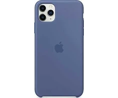 Apple silikoninis dėklas Apple iPhone 11 Pro Max MY122ZM/A LINEN Mėlynas