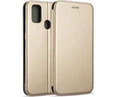 Beline Book Magnetic Samsung Galaxy M21 M215 dėklas telefonui aukso spalvos