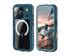 Crong Seal Cover vandeniui atsparus dėklas iPhone 17 Pro, jūrinis