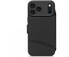 Dėklas Decoded Textured Silicone Detachable Wallet - obudowa ochronna do iPhone 17 Pro Max kompatybilna su MagSafe (phantom juodas)