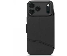Dėklas Decoded Textured Silicone Detachable Wallet - obudowa ochronna do iPhone 17 Pro kompatybilna su MagSafe (phantom juodas)