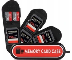 Dėklas Dėklas Box Dėžutė atminties kortelėms 5x Sd Sdhc Sdxc + 2x Microsd / Kh4 - A tipas