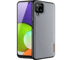 Dux Ducis Fino covered with nylon material Samsung Galaxy A22 4G dėklas telefonui pilkos spalvos