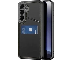Dux Ducis Rafi II Samsung Galaxy S25 su stoveliu and Wallet – dėklas telefonui juodos spalvos
