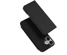 Dux Ducis Skin Pro Apple iPhone 17 dėklas su Flip and Card Slot – juodos spalvos