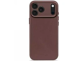 „Decoded Leather Backcott“ – odinis „iPhone 17 Pro“ galinis dėklas, suderinamas su „MagSafe“ (šokolado rudos spalvos)