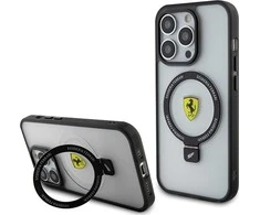Ferrari FEHMP15LUSCAH Apple iPhone 15 Pro 6.1″ skaidrus kietas dėklas Ring Stand 2023 Collection MagSafe