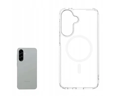 Dėklas Fixed Tylny pokrowiec MagPure su wsparciem MagSafe pro Samsung Galaxy A57 5G permatomas