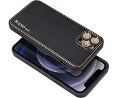 Forcell Bylos numeris Dėklas odos IPHONE 12 PRO MAKS juoda