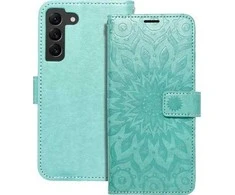 Forcell Oem MEZZO Book dėklas skirtas Samsung Galaxy S22 mandala žalios spalvos