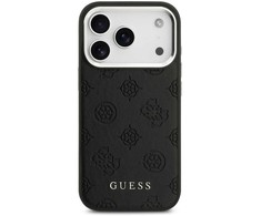Guess Peony Hot Stamp Script MagSafe dėklas skirtas Apple iPhone 17 Pro Max Juodas