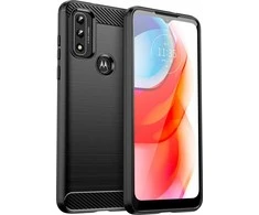 Hurtel Carbon dėklas skirtas Motorola Moto G Play 2022, juodas