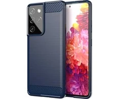 Hurtel Carbon dėklas skirtas Samsung Galaxy S21 Ultra 5G, mėlynas