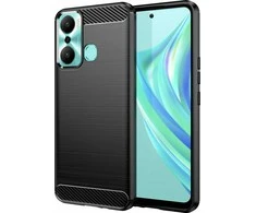 Hurtel Carbon Infinix Hot 20 Play flexible silikoninis carbon dėklas telefonui juodos spalvos