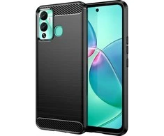 Hurtel Carbon Infinix Hot 12 Play NFC / Hot 12 Play flexible silikoninis carbon dėklas telefonui juodos spalvos