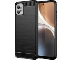 Dėklas Hurtel Carbon Case skirtas Motorola Moto G32, juoda