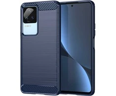 Hurtel Carbon dėklas skirtas Xiaomi POCO F4 5G, mėlynas