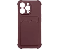 Hurtel Card Armor dėklas skirtas Samsung Galaxy A22 4G, aviečių spalvos