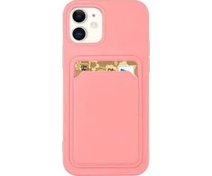 Hurtel Card silikoninis dėklas skirtas Samsung Galaxy A42 5G, rožinis