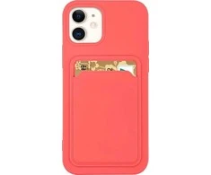 Hurtel Card silikoninis dėklas skirtas iPhone 12 Pro Max, oranžinis