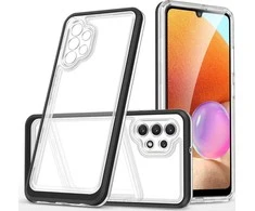 Hybrid Armour Hurtel Clear dėklas skirtas Samsung Galaxy A32 5G, juodas
