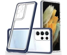 Hurtel Clear dėklas skirtas Samsung Galaxy S22 Ultra, mėlynas