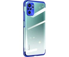 Hurtel Clear Color dėklas skirtas Xiaomi Redmi Note 10 5G / Poco M3 Pro, mėlynas rėmelis