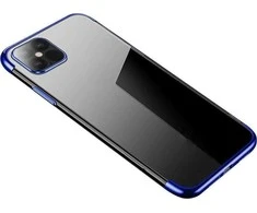 Hurtel Clear Color dėklas skirtas Samsung Galaxy S22 + (S22 Plus), mėlynas rėmelis
