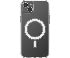 Hurtel Clear Magnetic MagSafe iPhone 14 Plus sidabrinis ring - dėklas telefonui skaidrus