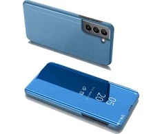 Hurtel Clear View dėklas skirtas Samsung Galaxy S22 + (S22 Plus), mėlynas