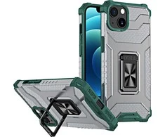 Hurtel Crystal Ring dėklas skirtas iPhone 13 mini, žalias
