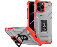 Hurtel Crystal Ring dėklas skirtas iPhone 13 Pro, raudonas
