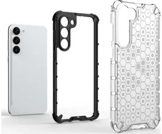 Hurtel Honeycomb dėklas skirtas Samsung Galaxy S23 +, skaidrus