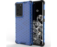 Hurtel Honeycomb dėklas skirtas Samsung Galaxy S22 Ultra, mėlynas