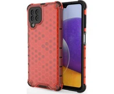 Hurtel Honeycomb dėklas skirtas Samsung Galaxy A22 4G, raudonas