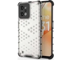 Hurtel Honeycomb dėklas skirtas Realme C31, skaidrus