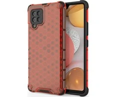 Hurtel Honeycomb dėklas skirtas Samsung Galaxy A42 5G, raudonas