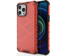 Hurtel Honeycomb dėklas skirtas iPhone 13 Pro Max, raudonas