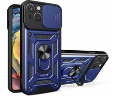 Hurtel Hybrid Armor Camshield dėklas skirtas iPhone 14 Plus, mėlynas