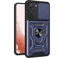 Hurtel Hybrid Armor Camshield dėklas skirtas Samsung Galaxy S23+, mėlynas