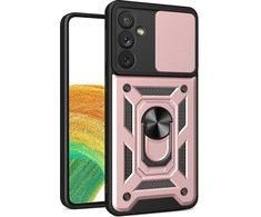 Hurtel Hybrid Armor Camshield dėklas skirtas Samsung Galaxy A14, rožinis