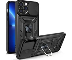 Hurtel Hybrid Armor Camshield dėklas skirtas iPhone 13 Pro, juodas