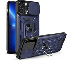 Hurtel Hybrid Armor Camshield dėklas skirtas iPhone 13 Pro, mėlynas