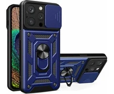 Hurtel Hybrid Armor Camshield iPhone 14 Pro armored camera dėklas telefonui mėlynos spalvos